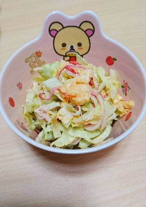 卵入りキャベツマヨサラダ-レシピのメイン写真