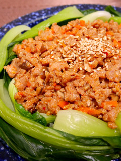 ご飯がススム!!甘辛 肉味噌 青梗菜⁂-レシピのメイン写真