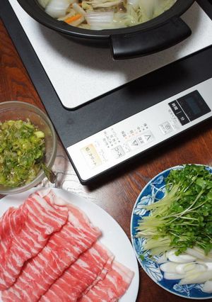 豚しゃぶ、味ポン&エコ葱タレで美味-レシピのメイン写真