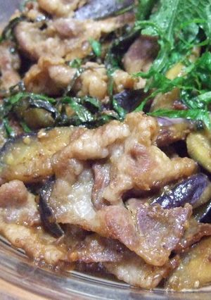 ナスと豚肉の甘味噌炒め　大葉風味-レシピのメイン写真