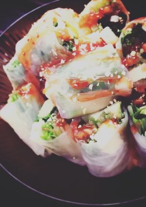 【柚子のせ】水菜＆アボカド＆チーズ生春巻-レシピのメイン写真