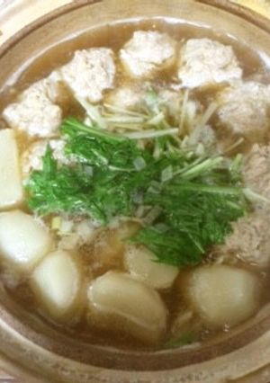 蕪とレンコン入り肉団子のダシダスープ鍋-レシピのメイン写真
