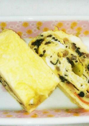 ひじきをリメイク♪美味しい玉子焼き-レシピのメイン写真