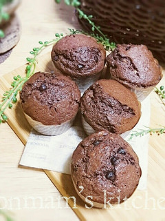 ノンバター☆バナナ&Wチョコマフィン-レシピのメイン写真