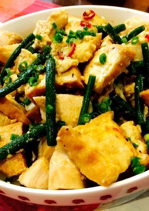 厚揚げと鶏むねのにんにく芽ピリ辛炒め-レシピのメイン写真