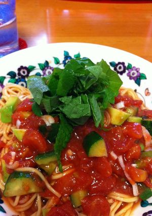 簡単！トマトたっぷりヘルシー冷やし麺-レシピのメイン写真