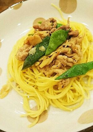 豚肉となた豆の簡単パスタ♪-レシピのメイン写真
