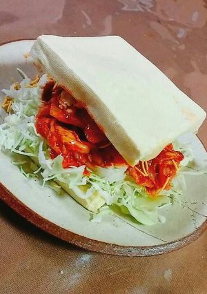 ダイエットに！！高野豆腐キムチサンド！-レシピのメイン写真