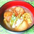 温活☆仙台麩(油麩)&白菜の旨辛味噌汁♪