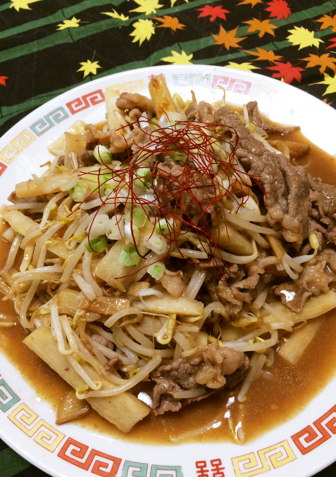 超時短★牛肉切り落としと長芋の中華風炒め-レシピのメイン写真