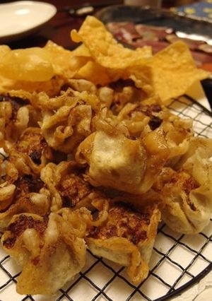 カリッと♪カレー風味の鶏ごぼう揚げ焼売-レシピのメイン写真