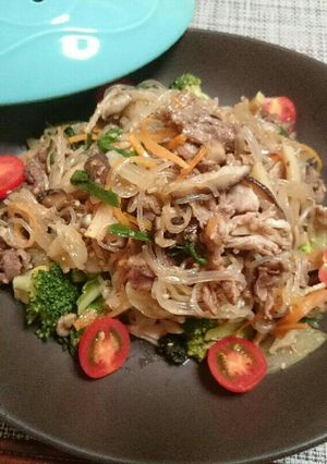 牛肉チャプチェの温野菜サラダ-レシピのメイン写真