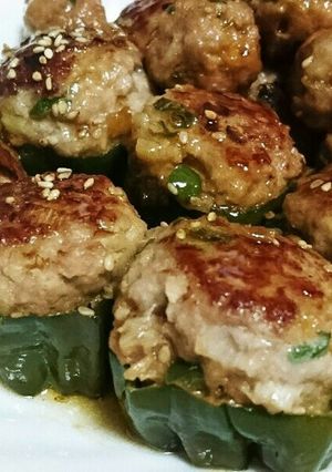 ☆ピーマンのつくね風肉詰め☆-レシピのメイン写真