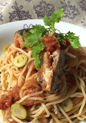 簡単☆鯖缶のトマトソースパスタ-レシピのメイン写真