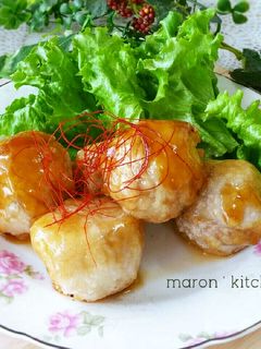 ダシダで照り旨♥里芋の肉巻き揚げボール-レシピのメイン写真
