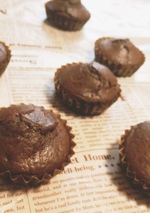 卵なし チョコカップケーキ。＊-レシピのメイン写真