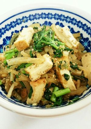 糖質制限☆春菊と厚揚げの常備菜-レシピのメイン写真