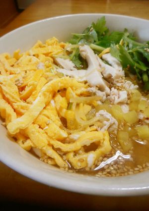 鶏茶漬け(奄美の鶏飯風)-レシピのメイン写真
