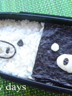 簡単モノクロブー弁当(キャラ弁)-レシピのメイン写真