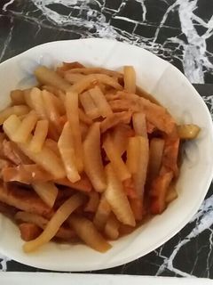 大根とヒラテンの炒め煮-レシピのメイン写真