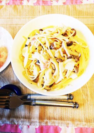 簡単☆しめじとベーコンのクリームパスタ-レシピのメイン写真