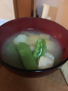 絹さやと麩の味噌汁-レシピのメイン写真