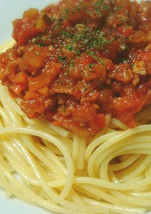 ミートソースパスタ❁-レシピのメイン写真