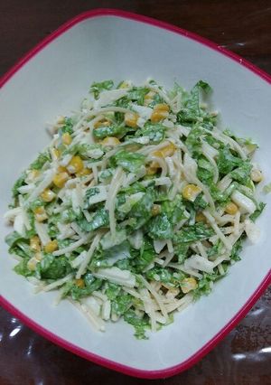 レタスとりんごの胡麻マヨサラダ-レシピのメイン写真