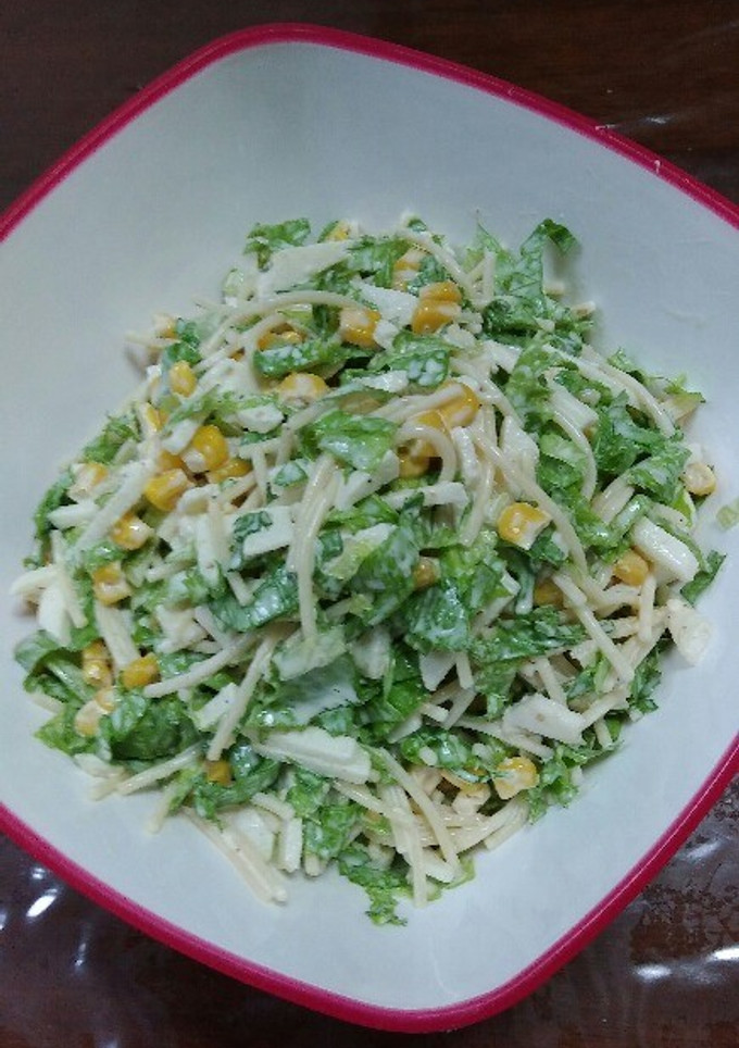 レタスとりんごの胡麻マヨサラダ-レシピのメイン写真