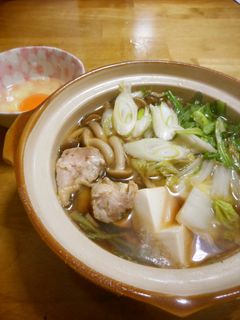 一人鍋で鶏すき鍋-レシピのメイン写真