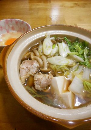 一人鍋で鶏すき鍋-レシピのメイン写真