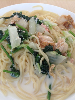 帆立と白菜のクリームパスタ-レシピのメイン写真
