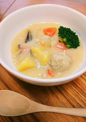 肉団子と秋シチュー-レシピのメイン写真