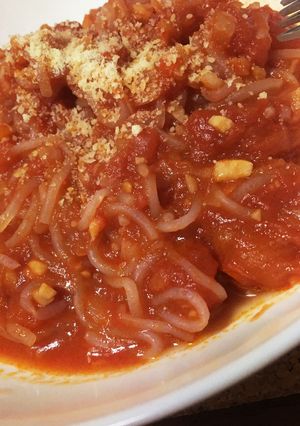 トマトソースの白滝パスタ-レシピのメイン写真