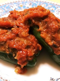 外れない!ピーマンの肉詰めトマトソース煮-レシピのメイン写真