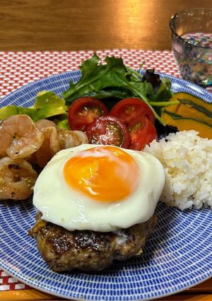 四毒抜き ロコモコ風ハンバーグ-レシピのメイン写真