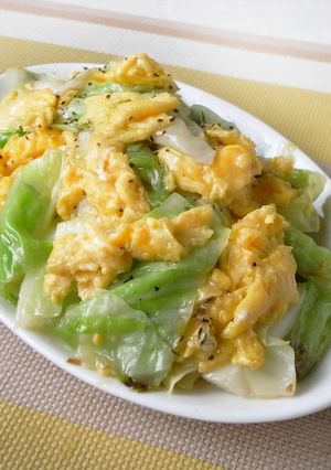 簡単！キャベツと卵だけでも美味しい中華-レシピのメイン写真