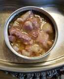 飯盒(はんごう)で焼鳥缶詰を温める