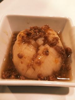 【割烹 黒龍】蒸し菊花かぶのそぼろあん-レシピのメイン写真