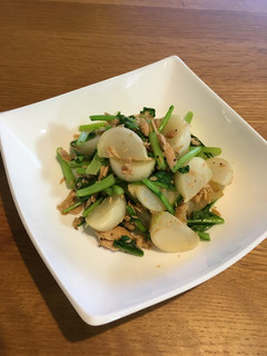 大人気!我が家のカブとツナの炒め物-レシピのメイン写真