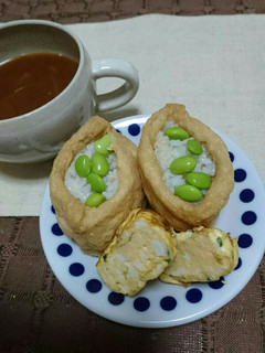 枝豆入りお稲荷さん!美味!-レシピのメイン写真