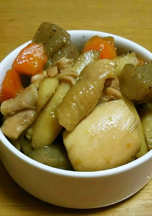 鶏肉と牛蒡の煮物-レシピのメイン写真