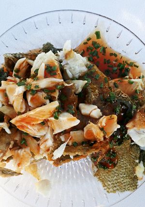 ブラックバスの丸揚げ 甘酢あんかけ-レシピのメイン写真