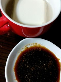 豆腐だけ レンチン一人前の簡単湯豆腐-レシピのメイン写真