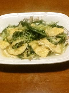 油揚げと水菜の煮物【柚子胡椒風味】-レシピのメイン写真