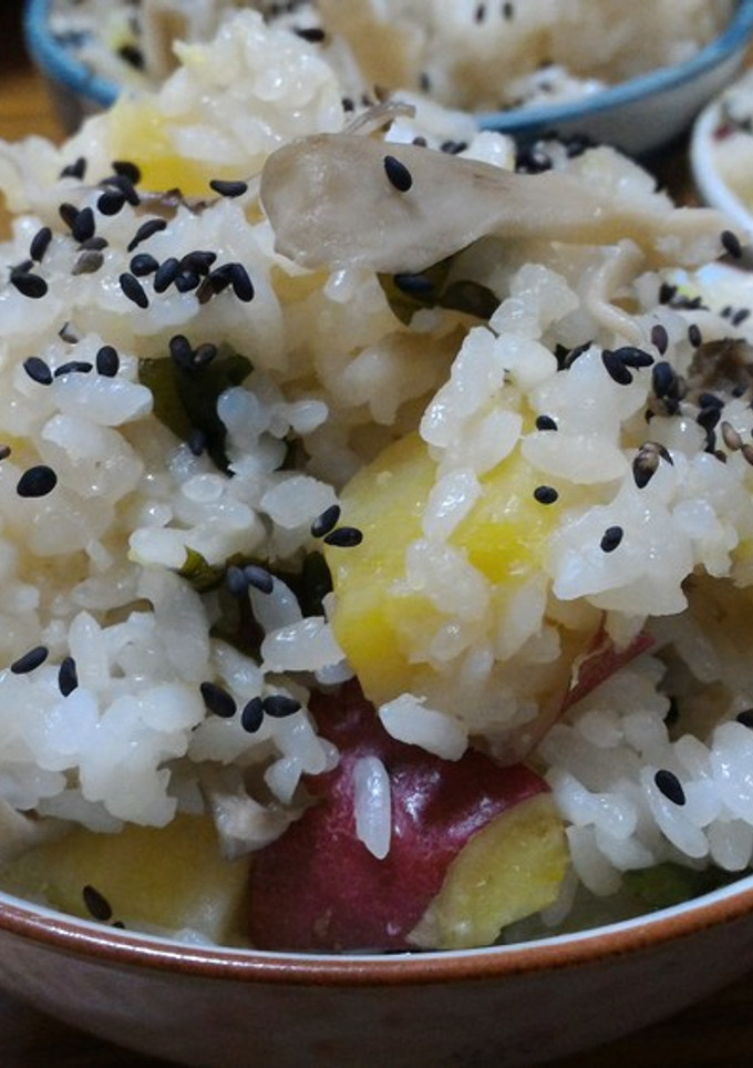 さっぱりすだちのサツマイモご飯☆おこわ風-レシピのメイン写真