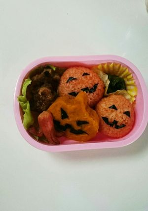 簡単ハロウィンおにぎり★お弁当に☆-レシピのメイン写真