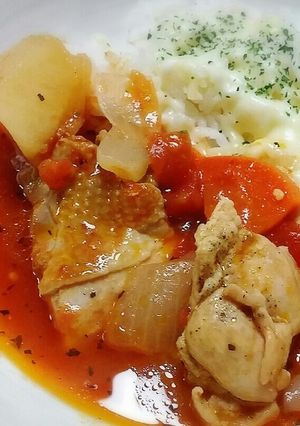 とろっとチーズが決め手！チキンのトマト煮-レシピのメイン写真