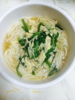 ニラ玉にゅうめん-レシピのメイン写真