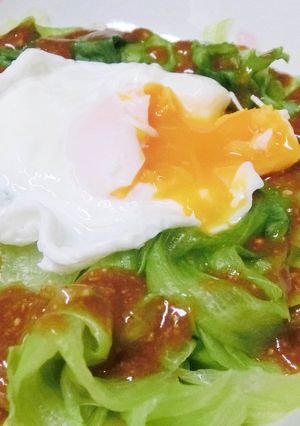 ゆでレタスのオイスターごまだれかけ-レシピのメイン写真